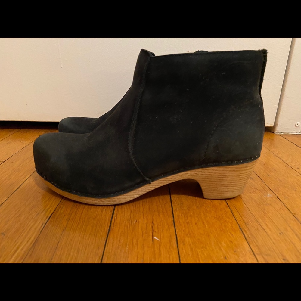 Black Suede Dansko Boots - Size 37